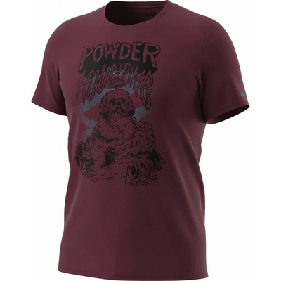 Dynafit 24/7 Artist Series cotton T-Shirt burgundy/powder hounding