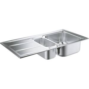 GROHE Кухненски умивалник от неръждаема стомана с отцедник, K400, 970 x 500 mm (31567SD0) Мивка за вграждане