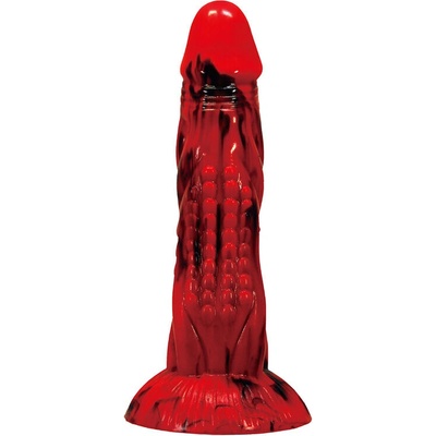 Power monsters minotaur fantasy dildo with suction cup 21 cm red & black