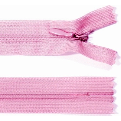 Spirálový zip no.3 skrytý nerozepínací 20cm - více barev color: 541 světle růžová