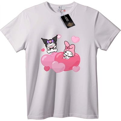 NOONEBRAND Тениска My Melody & Kuromi Сърце в Облак - 4XL, Black
