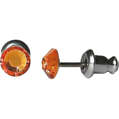 JSB Swarovski Elements s broušeným krystalem tvar tečka tmavě jantarové 713907 topaz
