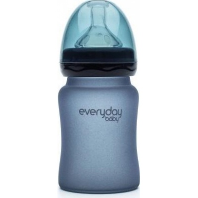 Everyday Baby fľaša sklo s teplotným senzorom Blueberry 150 ml