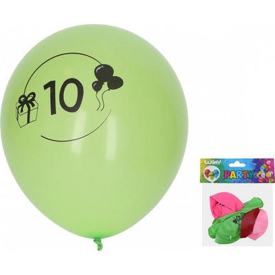 Wiky Balónek nafukovací 30 cm sada s číslem 10