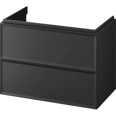 Cersanit S1017-003 - Стенно окачен шкаф за баня под мивка MILLE 80 x 45 см черен (CS0247)