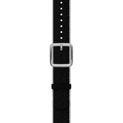 Withings Каишка Withings - Polyethylene, Silver buckle, 18mm, черна/бяла (3700546706561)