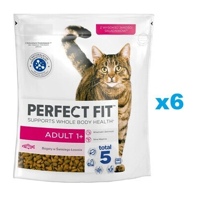 PERFECT FIT Adult 1+ bohaté na čerstvého lososa 6 x 750 g