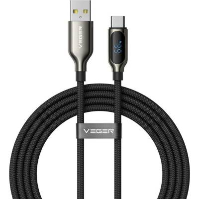 Veger CC1-ZSD s LED světelným indikátorem Type C na Type C PD 5A 100W 1,5m černý
