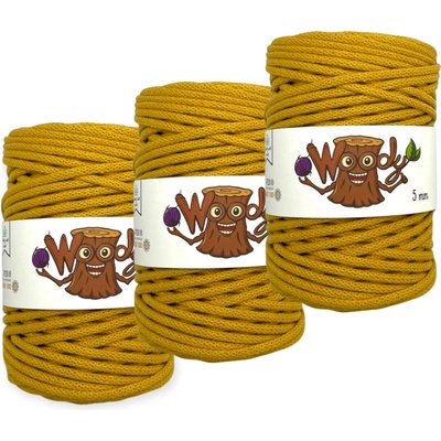 Woody Crafts 3x Woody 5 mm – Hořčicová (100m)