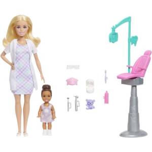 Mattel Barbie комплект за игра професии - зъболекарка блондинка (JMK14)