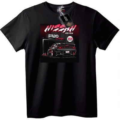 NOONEBRAND Тениска Nissan SR20 за автомобилни ентусиасти - S, Black