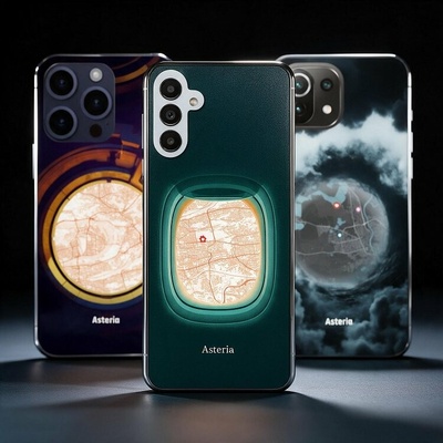 AsteriaMaps Kryt na mobil s vlastní mapou trasy