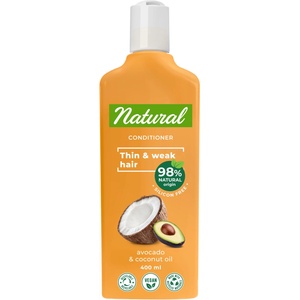 Aroma Natural Балсам за тънка и слаба коса, авокадо и кокос, 400 ml - baby