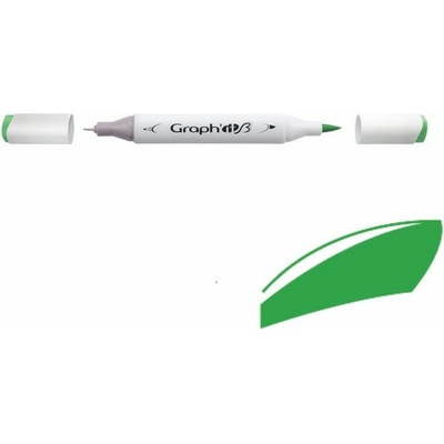 Lihová fixa GRAPH'IT oboustranná Brush & Fine, Chlorophyll