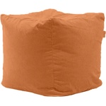 Pufrelax Пуф 130л. , Табуретка Куб XL - Terracotta Orange, Перящ се калъф, Гама Premium, Пълнеж от Полистиролни перли