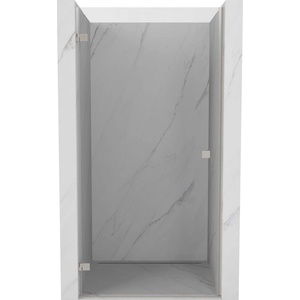 Mexen Lunar-B лява отваряема душ врата 45 см, прозрачна, матов никел - 832-045-000-97-00-L (832-045-000-97-00-L)