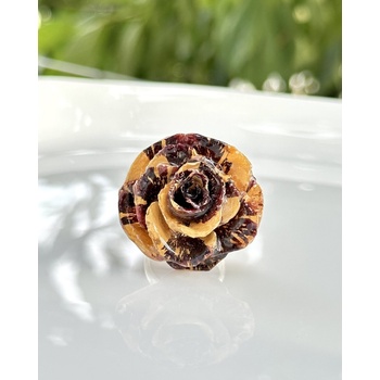 Meganflo Пръстен "Роза бордо" СРЕБРО