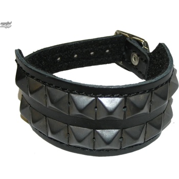 Image 1 of Black & metal кожа на гривната пирамиди 2 - bwz-319