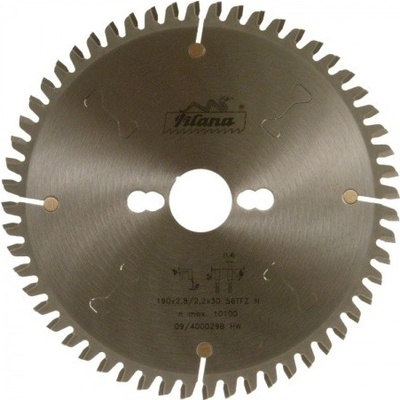 Pilana Pilový kotouč pro řezání neželezných kovů a plastů 5387 11 TFZ N 190 x 2,8 / 2,2 x 30 56