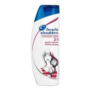 Head & Shoulders Thick & strong 2in1 šampón a balzam na vlasy proti lupinám 360 ml