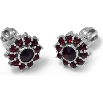 Zlatnictví zlatíčko náušnice s českými granáty 970.00022