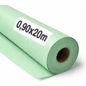 OFITURIA Kraft Paper Green Pastel - Roll 0.90 × 20 m - 6 Rolls - Wrapping Paper and Packaging Paper - Craft Paper for DIY, Decoration and Sewing Patterns - Tear-Resistant and Easy to Cut - COM620 (COM620)