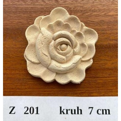Ann Zeng Dřevěný ornament Z201 7 cm barva přírodní 1 ks