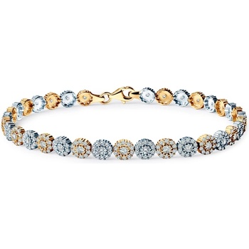 SAVICKI Teniska narukvica SAVICKI 5, 0 mm: dvobojno zlato 585, cirkoni