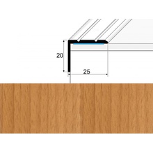 Profil Team Schodová hrana buk E08 25x20 mm 1,2 m