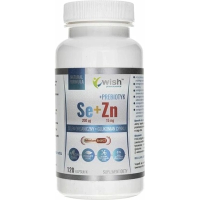 Wish Selén 200 mcg + zinok 15 mg + prebiotikum 120 kapsúl