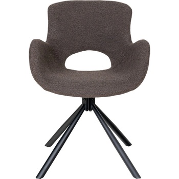 House Nordic Кафяви тапицирани трапезни столове в комплект с подлакътници 2 бр. Amorim - House Nordic (1001187)