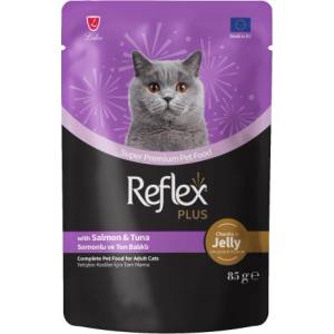Lider Pet Food RP Pouch cat Salmon and Tuna in Jelly 85gr - Парченца сьомга и риба тон в желе за израстнали котки 85 гр
