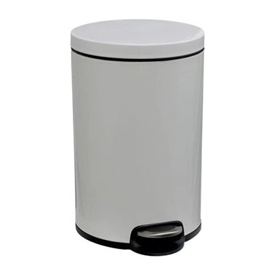MERIDA KIB415 Odpadkový Kôš s pedálom SILENT, kovový, biely, 20 l