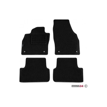 Petex Мокетени стелки Petex съвместими с VW Polo 2017+ / T-Cross 2019+, 4 части, черни