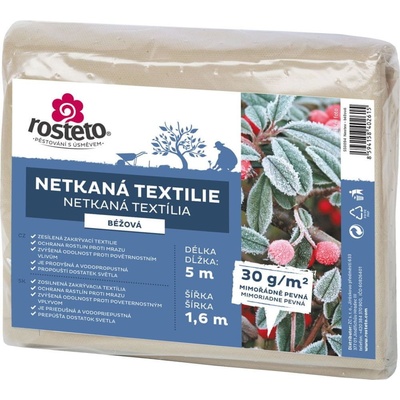 Rosteto Neotex netkaná textília 5 x 1,6 m 30g béžová