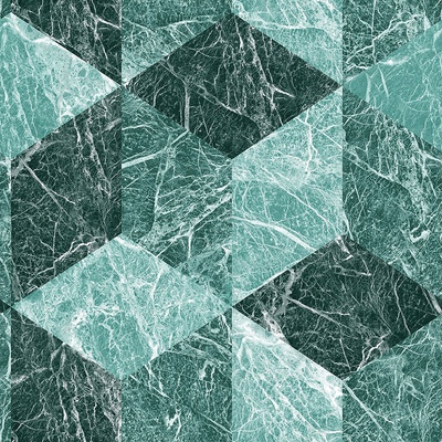 Origin 347319 Vliesová tapeta imitácia zeleného mramorového 3D obkladu Matières Stone rozmery 0,53 x 10,05 m
