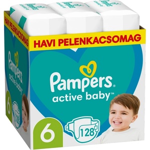 Pampers Active Baby месечен пакет пелени 13-18 кг Junior 6 (128 бр. ) (10DP010504)