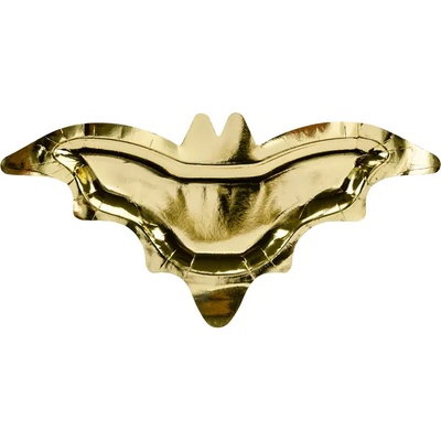 PartyDeco Хартиени чинии Батман - златни 37, 5 х 18, 5 см