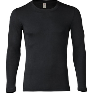 Engel Мъжко копринено термобельо Engel Shirt L/S Merino base layer - Black - размер 46/48 (EU) (014-0745-0311)