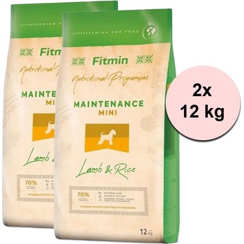 Fitmin Maintenance Mini Агне и Ориз 2 x 12 кг
