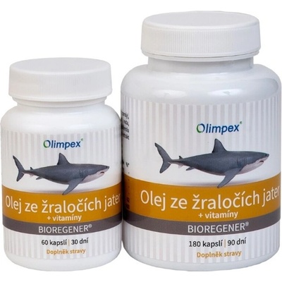 Olimpex Olej ze žraločích jater 180 kapslí + Olej ze žraločích jater 60 kapslí
