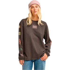 Billabong Дамски пуловер Billabong Women's Adiv Stamp L/S Tee Longsleeve - Black Sands - размер XL (117-3857-0115)
