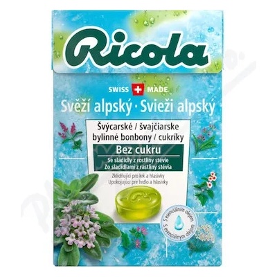 RICOLA Fresh alpine bez cukru 40g