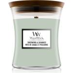 WoodWick Sagewood & Seagrass ароматна свещ с дървен фитил 275 гр