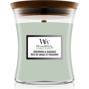Image 1 of WoodWick Sagewood & Seagrass ароматна свещ с дървен фитил 275 гр