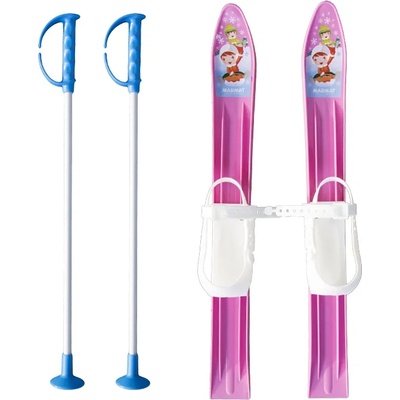 MASTER Детски ски + щеки master, 60 см, розови