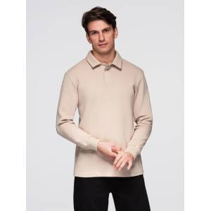 Ombre Clothing Бежов мъжки суитшърт с яка Ombre Clothing Ombre Clothing | Bezhov | МЪЖЕ | M