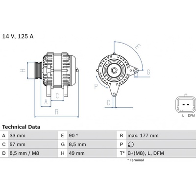 Alternátor BOSCH 0 986 080 270