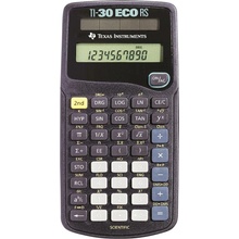 Texas Instruments TI-30 ECO RS kapesní kalkulačka, solární napájení, černá
