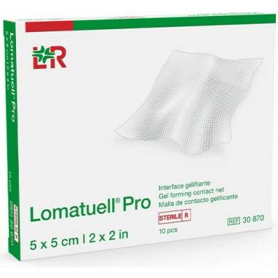 Lomatuell Pro krytie na rany s kontaktnou sieťkou hydrokoloidné, 5 x 5 cm 10 ks